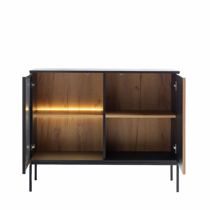 Liberta - Maison MYSTERY Komota Fusiko Skouro/Mavro me 2 Portes 104x39x83cm 09-2139